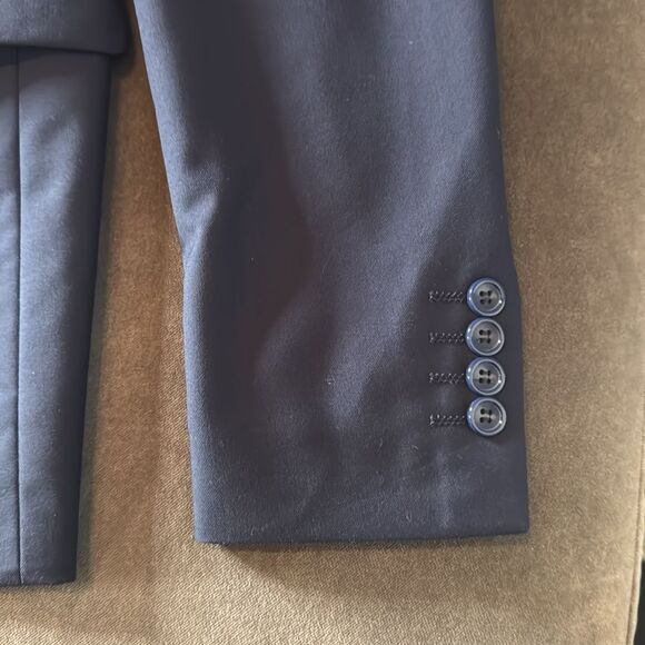 Men’s Dark Blue 2 Piece Formal Suit Notched Lapel Size 34 Jacket 31 Pants NEW - Picture 15 of 15
